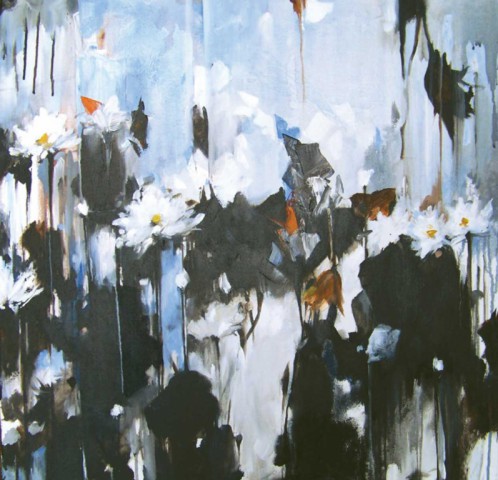 Title: Composition1; Medium: Acrylic on Canvas; Size: 24"X24"; Collection: Bosch India, Bangalore