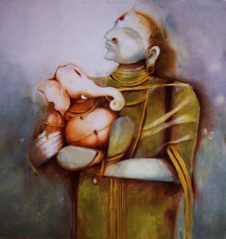Title: Prathamesh; Medium: Acrylic On Canvas; Size:24"X24"
