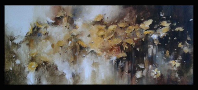 Title: Composition4; Medium: Acrylic on Canvas; Size: 60"X24"; Collection: Private Collection, Udupi